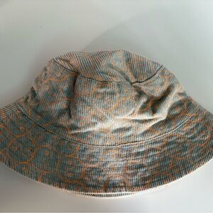 Urban outfitters Sage and Orange Patterned Bucket Hat